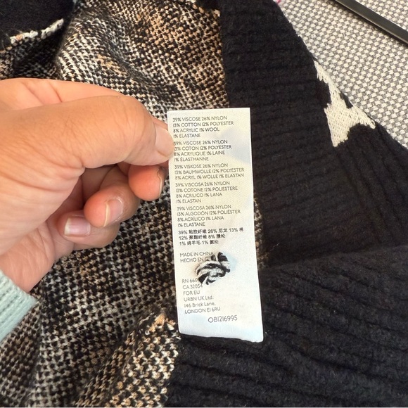 Anthropologie Maeve Makaya animal print longline cardigan sweater. Size XL - Picture 10 of 14